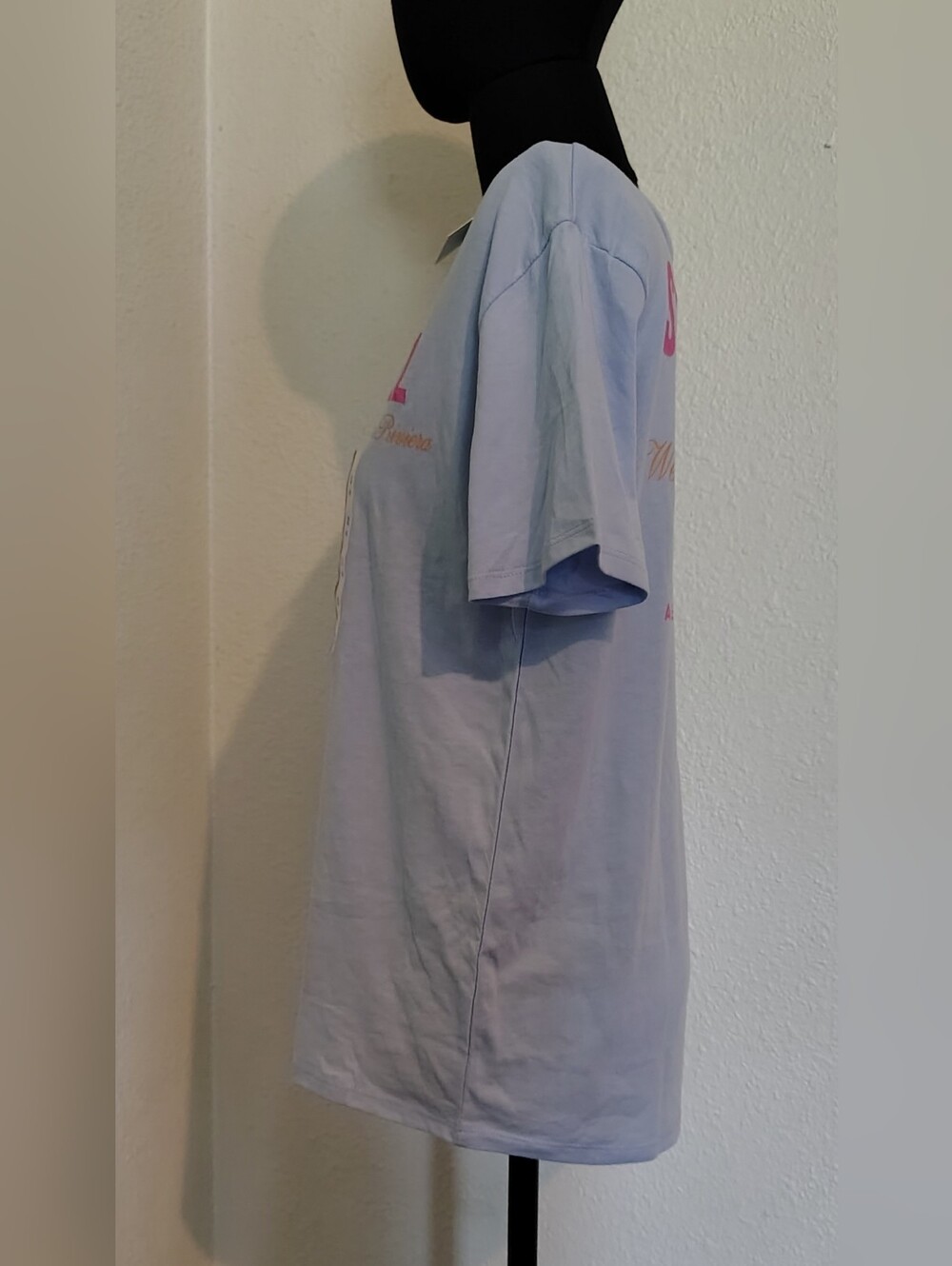 St. Tropez Sunny Graphic Tee in Light Blue Yellow Pink Women X-Large T-shirt NWT - Picture 3 of 6